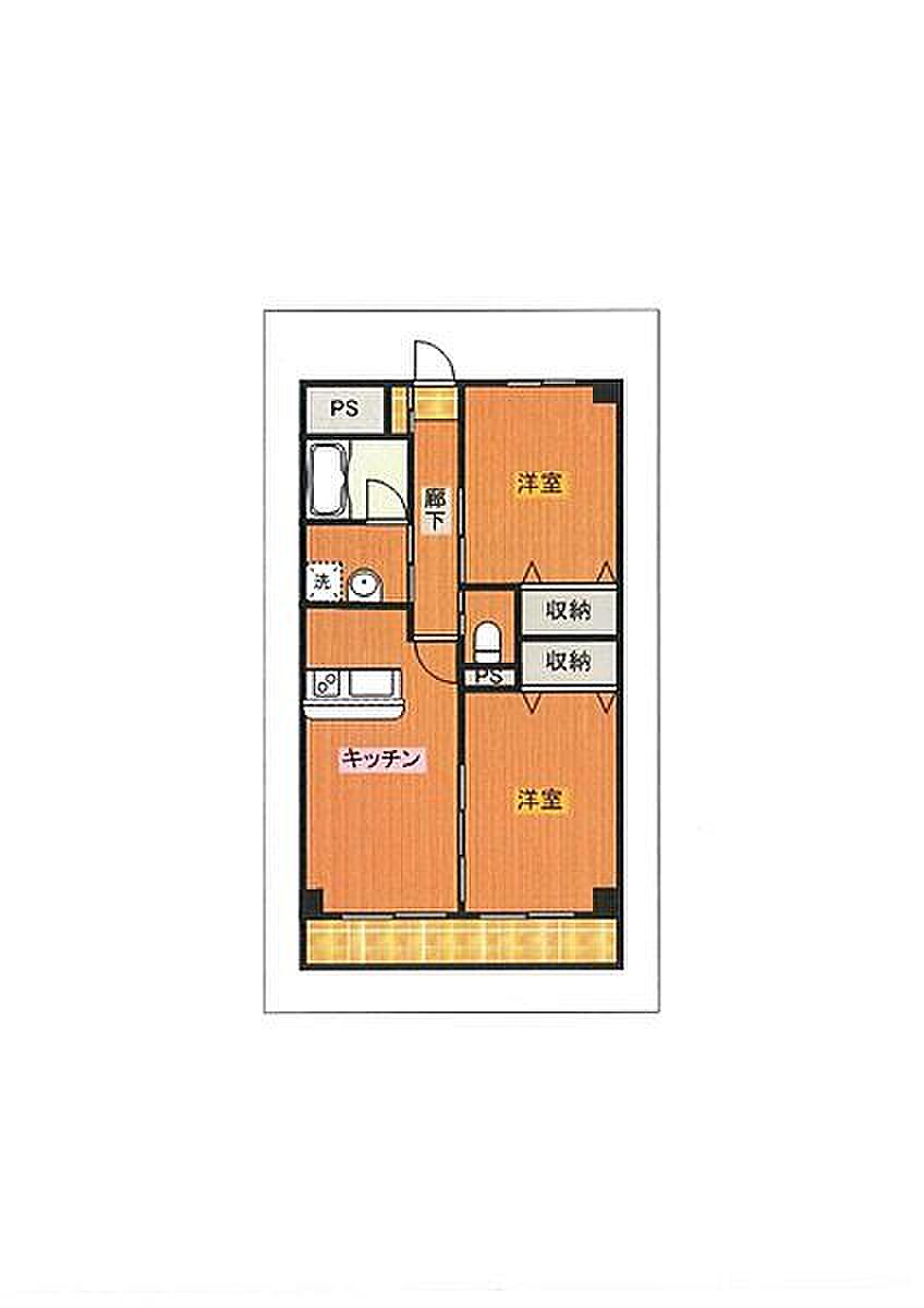颯 GRAND HILLS 2LDK（2階）の間取り